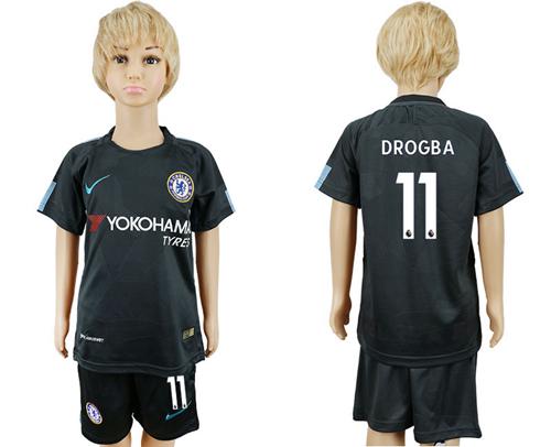 Chelsea #11 Drogba Sec Away Kid Soccer Club Jersey - Click Image to Close